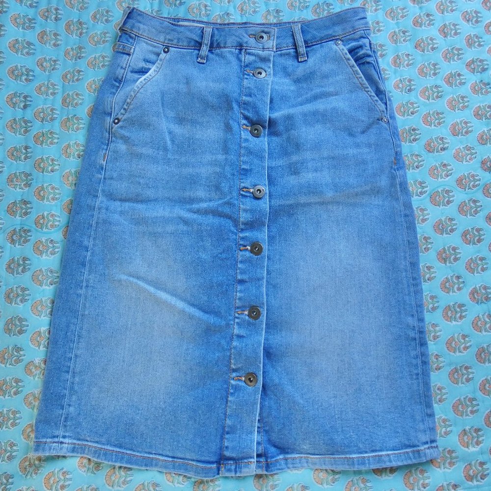 Anthropologie / pilcro denim pencil skirt 4